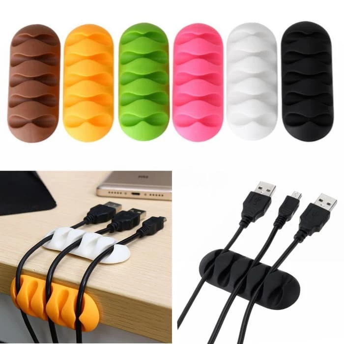 Cable Organizer Cable Clip Gadget Smarpthone PC Laptop Table Office