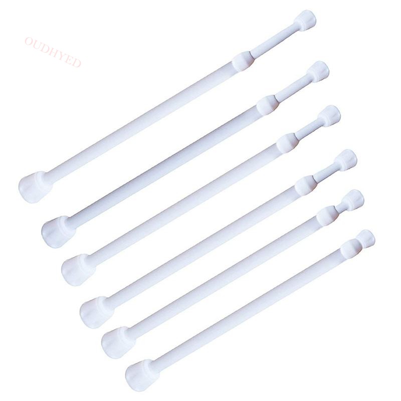 6 Pack Tension Rods Adjustable Spring Steel Cupboard Curtain Rods