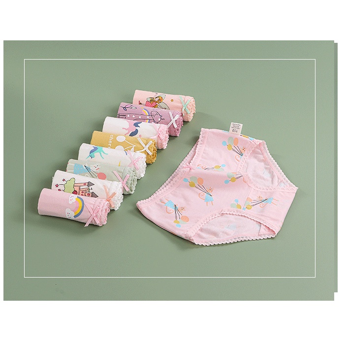 รุ่นใหม่!!กางเกงในเด็กหญิง SET 4 ตัว เกรดพรีเมี่ยม เนื้อผ้านิ่มากกกใสสบาย รับประกันคุณภาพมีพร้อมส่ง - รูปที่ 4