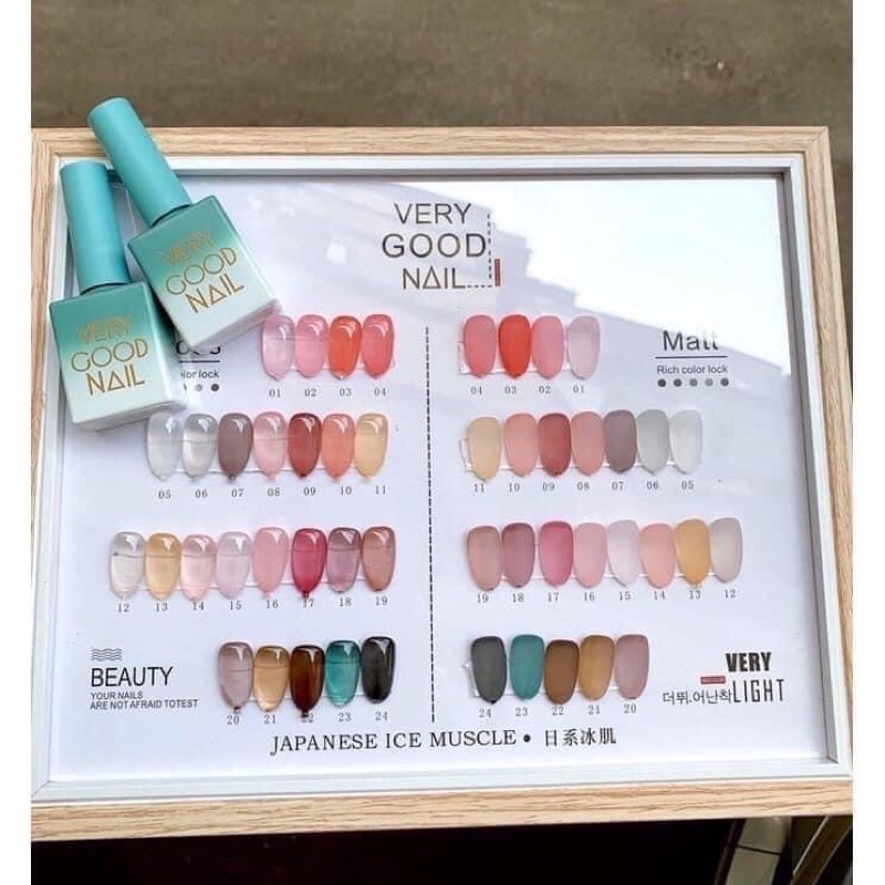 สีเจล 24 สี very good nail  สี ไซรัปแถมชาร์ท (พร้อมส่ง)
