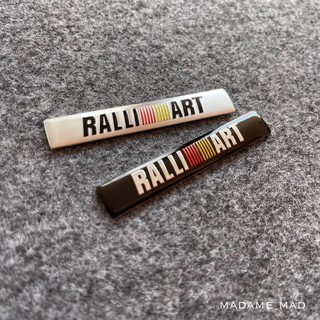 โลโก้ RALLIART ชิ้นงานอลูมิเนียมบาง ขนาด 7.3x1.2cm