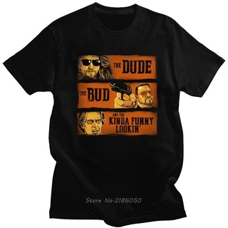 เสื้อยืดแขนสั้น ผ้าฝ้าย พิมพ์ลาย The Dude The Bud And The Kinda สําหรับผู้ชายS-3XL