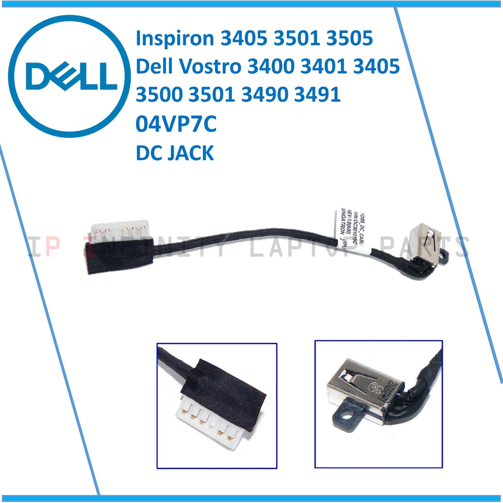 พอร์ตชาร์จ DELL Inspiron 3405 3501 3502 3505 3510 3511 3515 3520 5493 5593 4VP7C 04VP7C DC Jack Powe