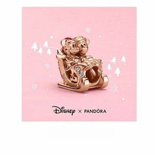 Pandora rose charm **Disney parks ดิสนีย์พาร์ค มิกกี้&amp;มินนี่ เก้าอี้โยก