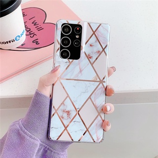 พร้อมส่ง เคสโทรศัพท์มือถือแบบนิ่ม ลายหินอ่อน สําหรับ Samsung S22 S21 S20 Note 10 Plus 20 Ultra A52 A52s S20 FE 5G