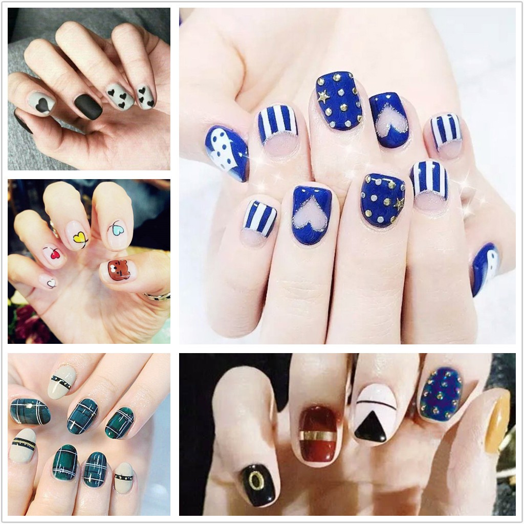 DA4 ของแถมทุกกล่อง สติ๊กเกอร์ติดเล็บแบบใหม่ Nail Sticker ลายหวานน่ารักมาก