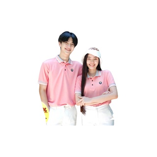 เสื้อโปโลสิงโต สีชมพูโอรส Roccoe Polo มีถึงอก 52” (เก็บเงินปลายทางได้)