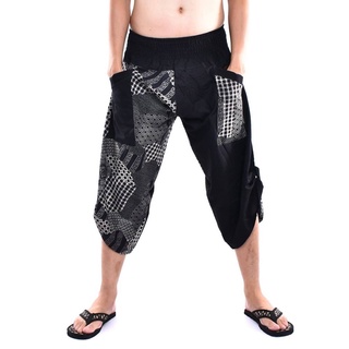 Samurai pants กางเกงซามูไร ฟรีไซซ์  (Unisex) กางเกง4 ส่วน กางเกงผ้าฝ้าย