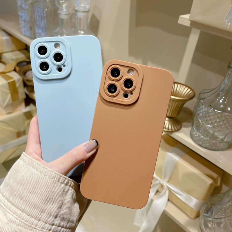 Supercase i6-i13promax เคสซิลิโคน กันเลนส์กล้อง เคสสีพาสเทล