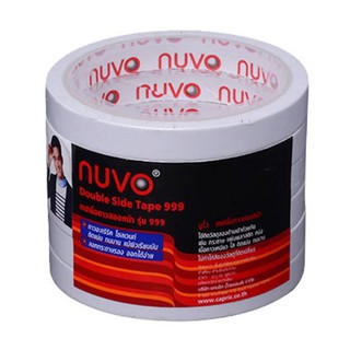 🔥The Best!! #เทปและกาว NUVO เทปกาวสองหน้าแบบบาง รุ่น 918 ขนาด 12 มม. x 10 หลา (แพ็ค 6 ชิ้น) สีขาว SIS เทปและกาว