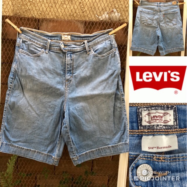 sz 2sis1bro มือสอง แบรนด์แท้ 14 512 พร้อมส่ง กางเกงยีนส์ ขาสั้น Bermuda Levi's