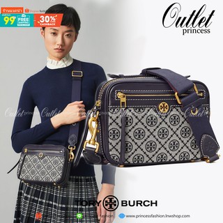 TORY BURCH T MONOGRAM JACQUARD CAMERA BAG การออกแบบที่เรียบง่าย แต่ยังคงความหรูหราเอาไว้