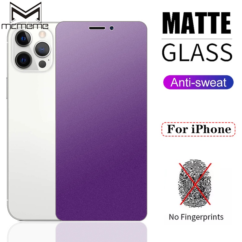 ฟิล์มกระจกด้าน ถนอมสายตา กรองแสง สำหรับ IPhone 16 15 14 13 12 Mini 11 Pro X Xs Max XR 6 6s 7 8 Plus