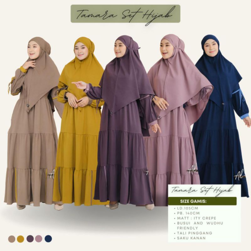 TAMARA GAMIS ชุด HIJAB SYARII/DRESS PLUS HIJAB BY ALFARO COLLECTION
