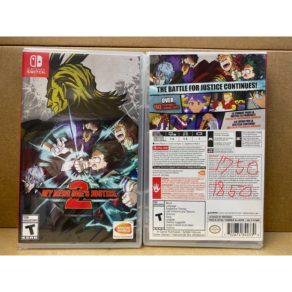 Nintendo Switch : My Hero One's Justice 2 [แผ่นแท้] [มือ1] [myhero One]