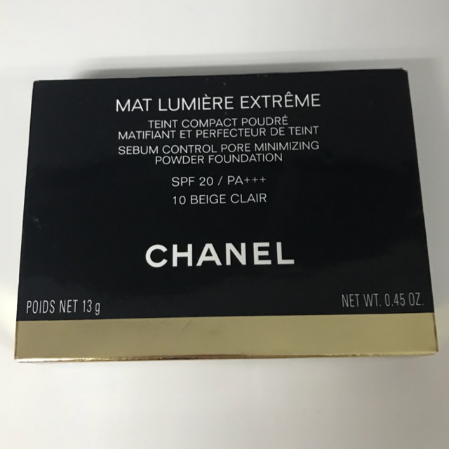 ใหม่พร้อมป้าย แป้ง Chanel Mat lumiere extreme คุมมัน เบอร์ 10 Beige Clair