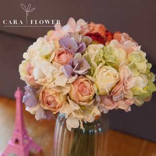 Bouquet | ช่อดอกไม้ปลอม บูเกัช่อสั้น ดอกไม้แห้ง ไว้ตกแต่งบ้าน (B04) [พร้อมส่ง]