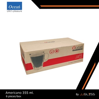 JJGLASS - (Ocean)  P02440 Amenccano [1กล่อง (6ใบ)]- แก้วหู แก้วกาแฟ เเก้วใส เหมาะสำหรับใส่เครื่องดื่ม บรรจุ 6 ใบ