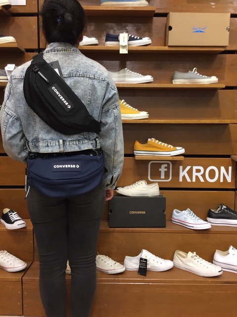 converse mesh look waist bag