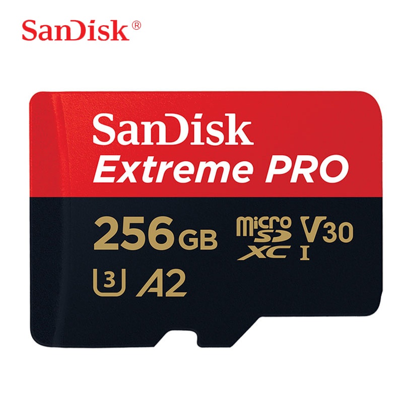 Sandisk Extreme PRO การ์ดหน่วยความจํา 256GB 128GB 64GB 170MB/s SDXC UHS-I Micro SD Card U3 V30 TF รองรับวิดีโอ 4K UHD