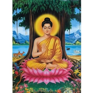 รูปภาพ พระพุทธเจ้า ภาพมงคล มีติดบ้าน สีสดคมชัด ของขวัญ ที่ระลึก ของฝาก