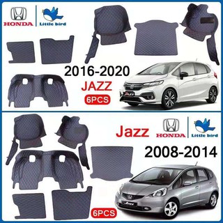 รับประกัน 1 ปี พรมรถยนต์ สำหรับ Honda Jazz 2008-2020ปี พรมปูพื้นรถยนต์ พรมรถยนต์