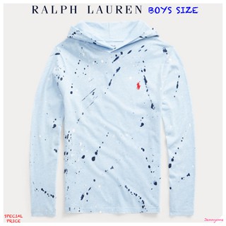 RALPH LAUREN PAINT-SPLATTER HOODED TEE ( BOYS SIZE 8-20 YEARS )