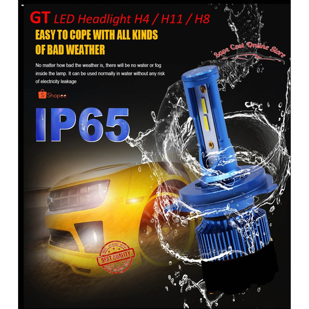 Gt ไฟหน้า LED H1 / H3 / H4 / H7 / H8 / H11 ไฟหน้า LED
