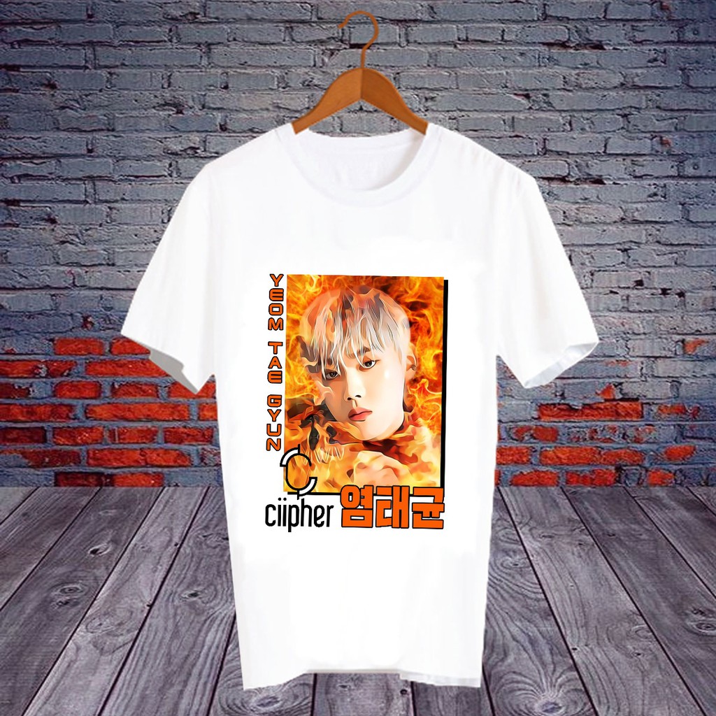 เสื้อยืดสีขาว สั่งทำ Fanmade แฟนเมด แฟนคลับ ศิลปินเกาหลี KP98 - ยอม แทกยุน Yeom Tae Gyun ciipher