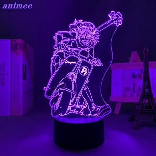 โคมไฟตั้งโต๊ะ Led ลายการ์ตูนอนิเมะ Haruko Haruhara FLCL เปลี่ยนสีได้ พอร์ต Usb สําหรับตกแต่งห้อง