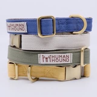 ปลอกคอสุนัข Human and Hound - Canvas collar Set1