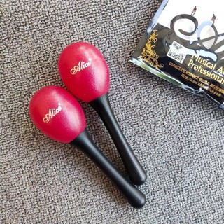 ไข่เขย่าเเบบมีด้ามจับ สีเเดง sound Egg shaker