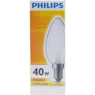 หลอดจำปา แก้วใส/แก้วฝ้า 25w-40w E14 Philips(จนกว่าสินค้าจะหมด)และเป็นยี่ห้ออื่นให้เลือก (ใช้ร่วมกับสวิตซ์หรี่ไฟ)