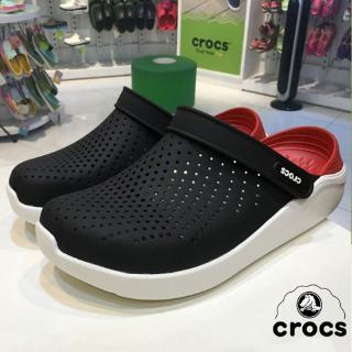 ผู้ชายและผู้หญิงรองเท้าลำลอง 100% CrocsLiteRide ลื่นรองเท้าแตะชายหาดแบน