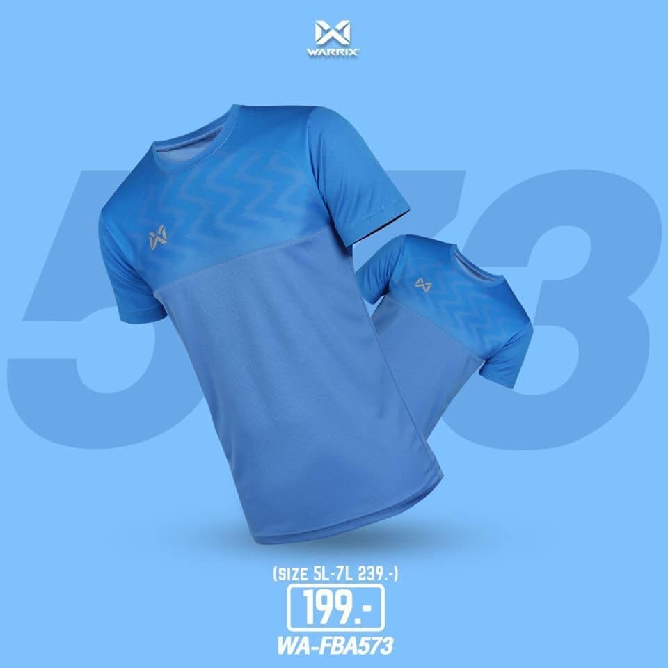 02 เสื้อซ้อมฟุตบอล Warrix  สีฟ้า
