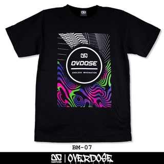 Overdose T-shirt เสื้อยืดคอกลม สีดำ รหัส BM-07(โอเวอโดส)