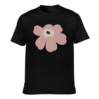 เสื้อยืดแขนสั้น พิมพ์ลาย Marimekko Unikko Slogans สีชมพู สําหรับผู้ชาย