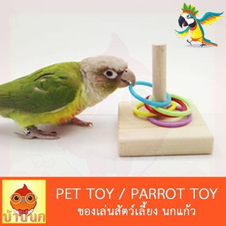 ของเล่นนก Parrot Toy - ของเล่นเสริมทักษะนก ของเล่นนกแก้ว ห่วงนกแก้ว