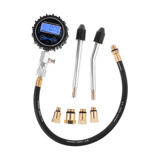 xinp✨Digital Gas Engine Cylinder Compression Tester Tool Kit Car Motorcycle Pressure Gauge with Adapter