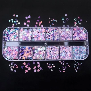 กลิตเตอร์เลื่อม ฟอยล์สีทอง หลายสไตล์ สําหรับตกแต่งเล็บ DIY