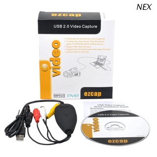 Nex Ezcap172 ตัวแปลงจับภาพวิดีโอ USB VHS สําหรับบันทึกวิดีโอ DVD