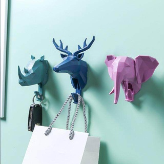 3D animal hook ตะขอหัวสัตว์ติดผนังแขวนของศูนย์ยากาศ *คละลาย คละสี* ตะขอเหนียว ตะขอติดผนัง ตะขอติดผนังทรงสัตว์ ตะขอแขวน