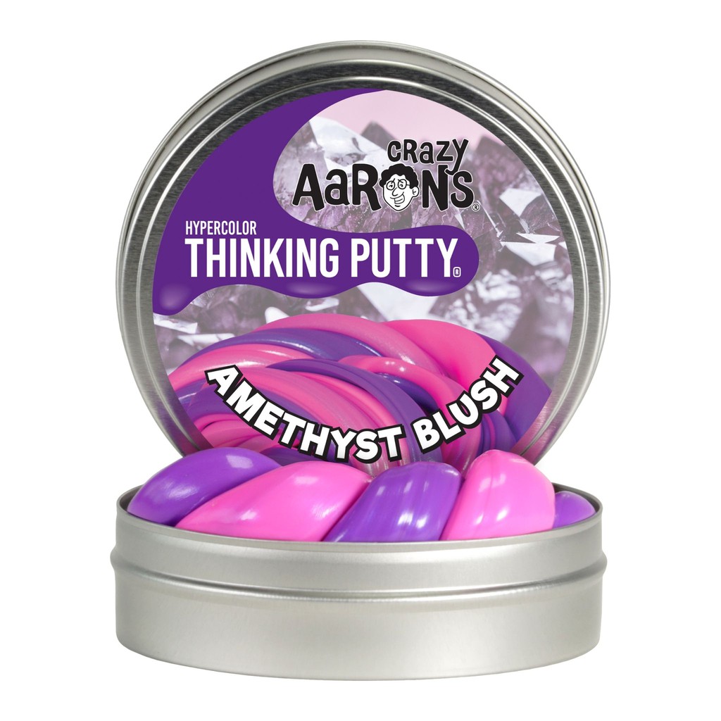 Crazy Aaron 's Thinking Putty รุ่นเปลี่ยนสีตามอุณหภูมิ Amethyst Blush ขนาด 4 นิ้ว