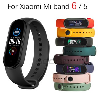 ราคาสายนาฬิกาข้อมือ ซิลิโคน แบบสปอร์ต สำหรับ Xiaomi Mi band 5 6