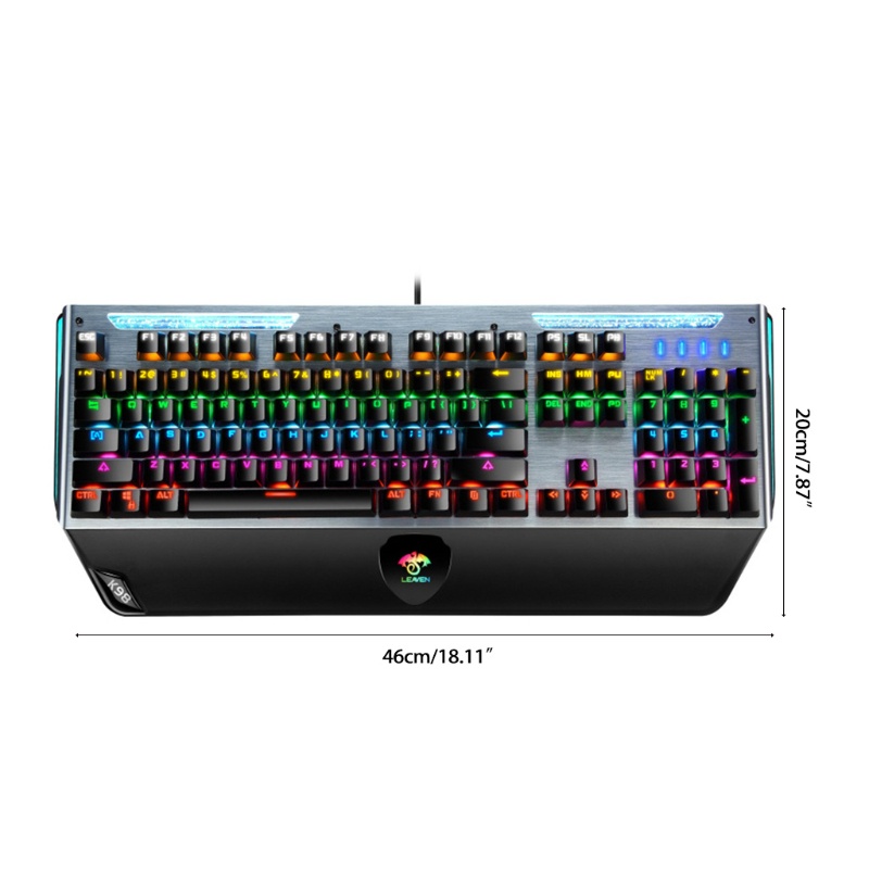 คีย์บอร์ด:USB Wired Mechanical Gaming Keyboard with True RGB Backlit ...