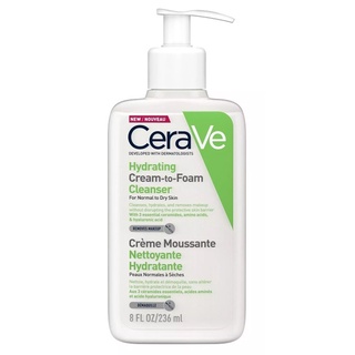 CeraVe Hydrating Cream-to-Foam Cleanser 100ml.