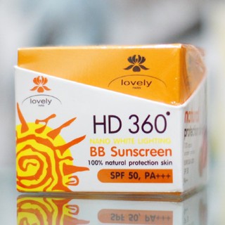 เลิฟลี่ ครีมกันแดดNano White Lighting BB sunscreen 100% natural protection skin SPF 50 PA+++