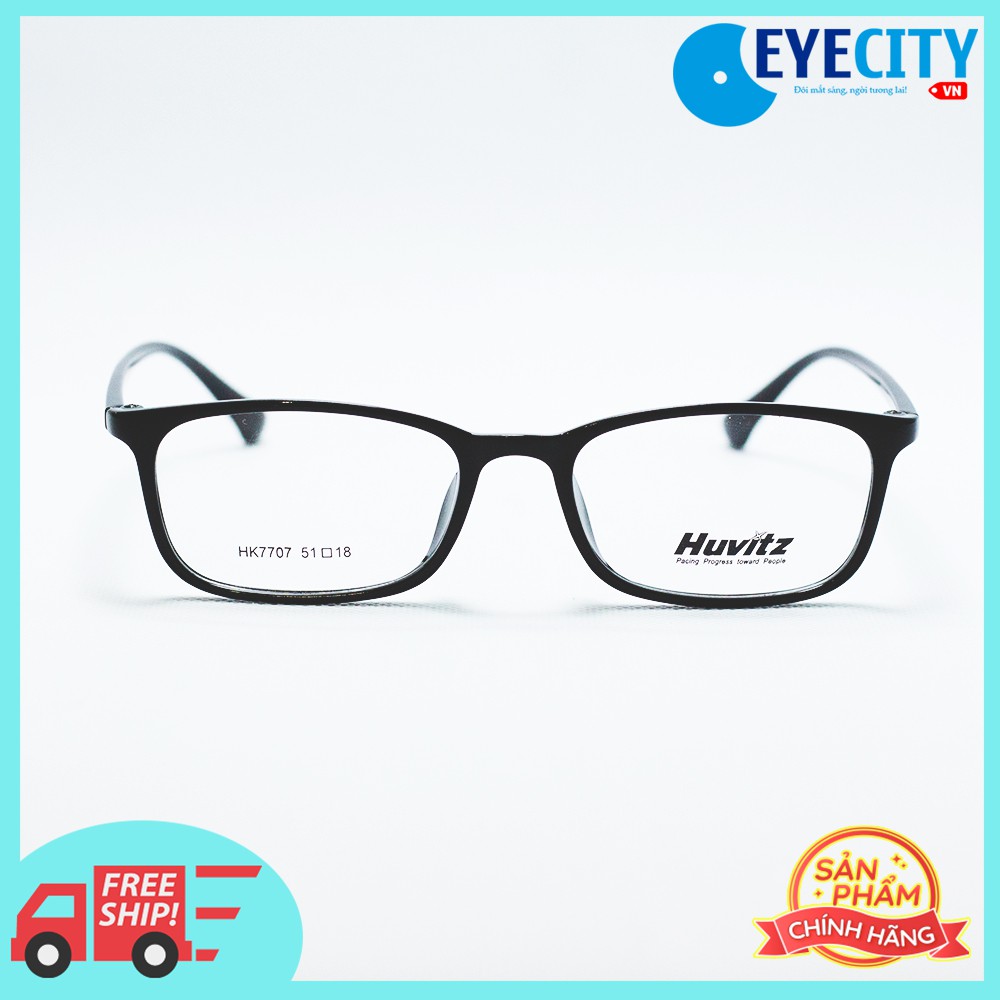 กรอบแว่นตาแฟชั่นเกาหลี HUVITZ พลาสติกสีดํา HK7707 - C1