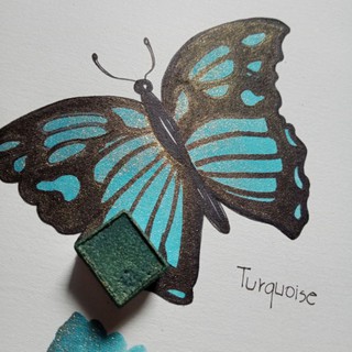 สีน้ำเเฮนเมดเมทัล สีฟ้าประกายทอง (Turquoise)