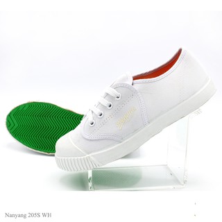 รองเท้าผ้าใบนักเรียน นันยาง Nanyang 205 ไซส์ 43-45 สีขาว